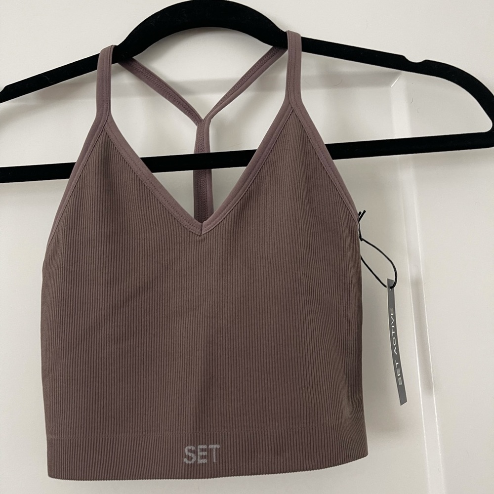 Set Active Ribbed V Bra